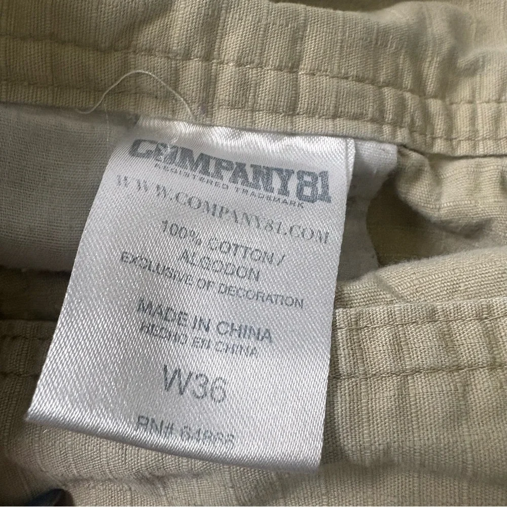 Y2K Company 81 Cargo Shorts Mens 36 Khaki Utility Skate Streetwear - Picture 7 of 14